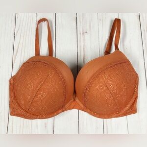 Victoria’s Secret Very Sexy Push Up Lace Bra Burnt Orange Size 34DD